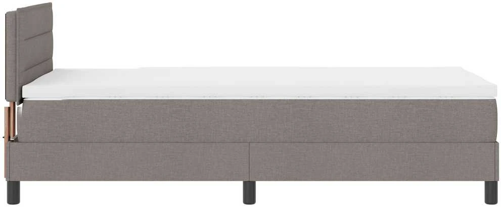 Kiemas lova su galvūgalio Taupe 90 x 200 cm audinys
