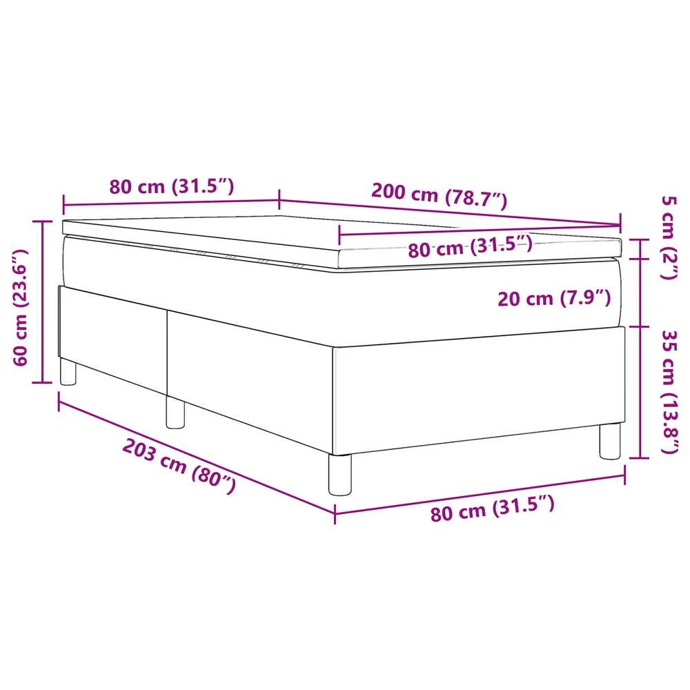 Kiemas lova Kremas ir balta 80 x 200 cm Kordūrinis audinys