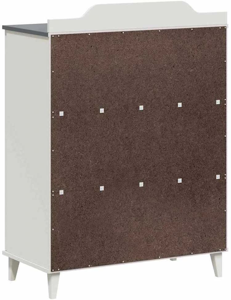 Vaikų kūrybinė saugykla ROROS Pilka ir balta 80 x 40 x 110 cm