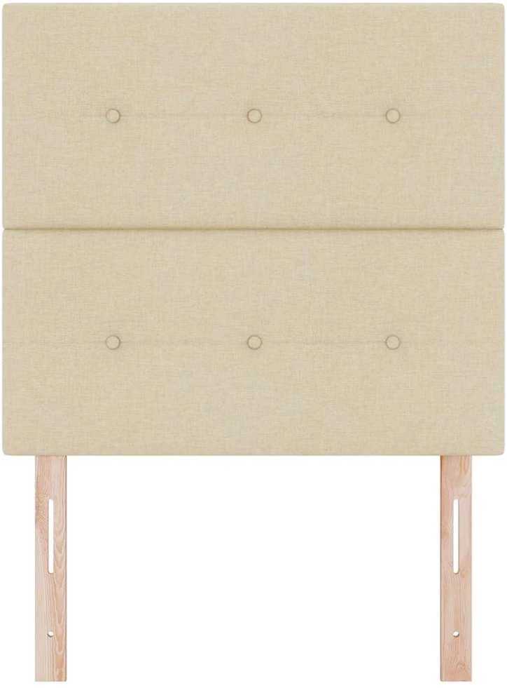 LED galvūgalis su LED juostelėmis Kreminė 100 cm audinys