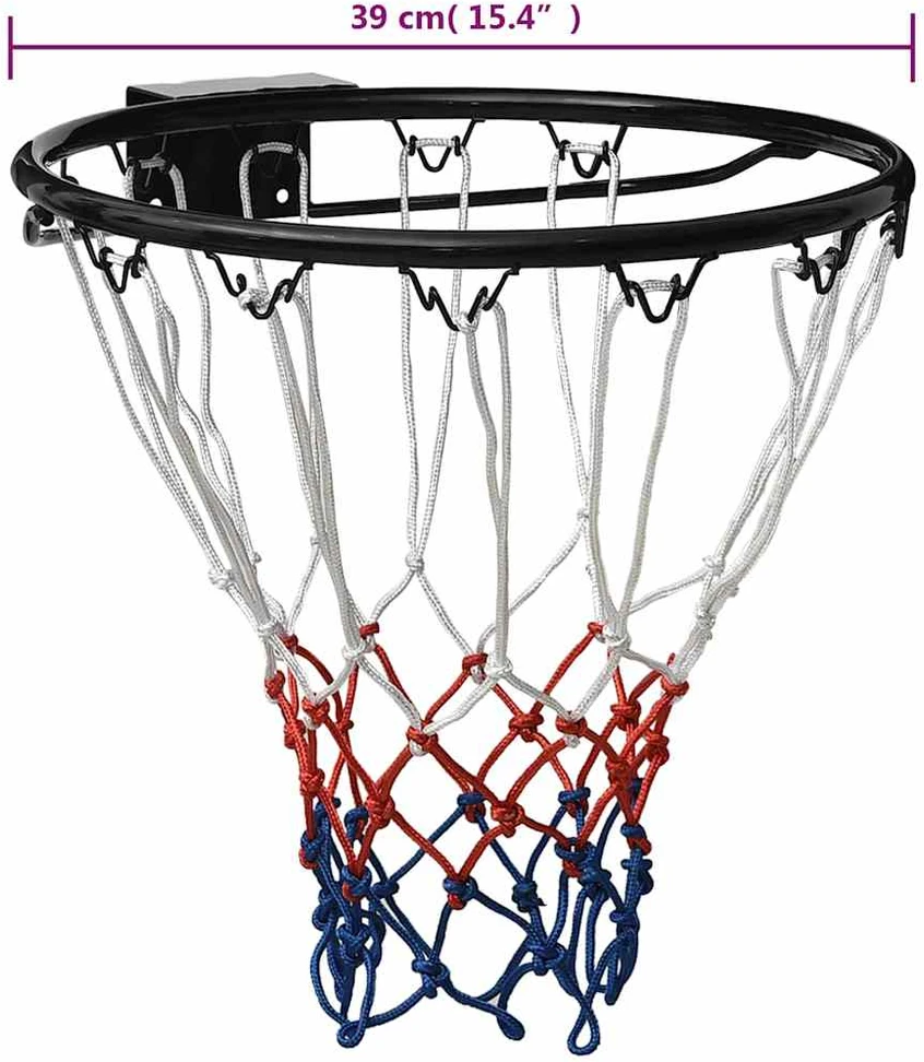 Krepšinio lankas, juodos spalvos, 39cm, plienas