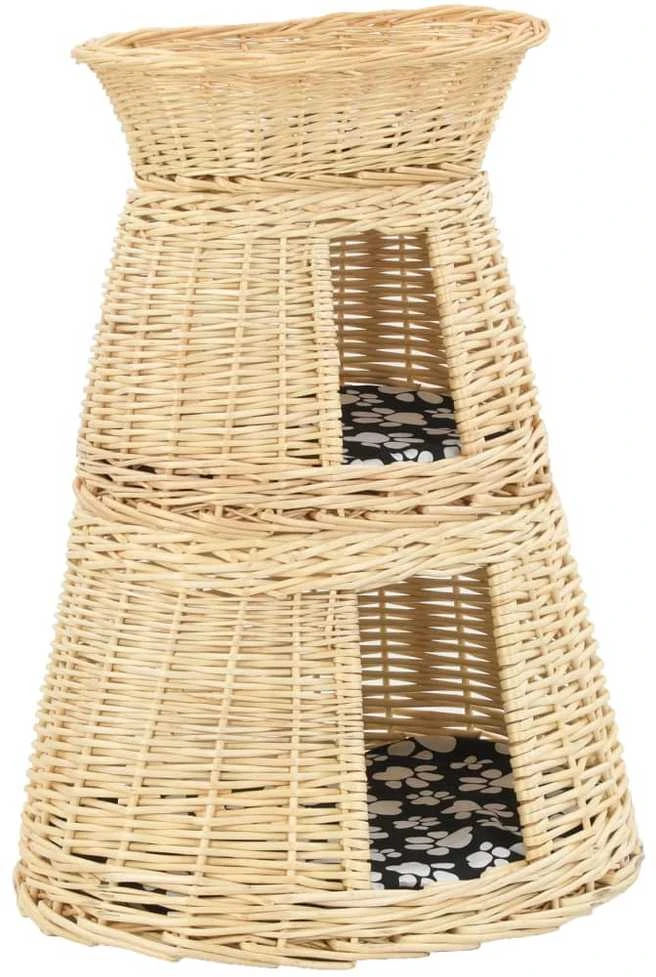 Krepšių katėms rinkinys, 3 dalių, 47x34x60cm, gluosnis