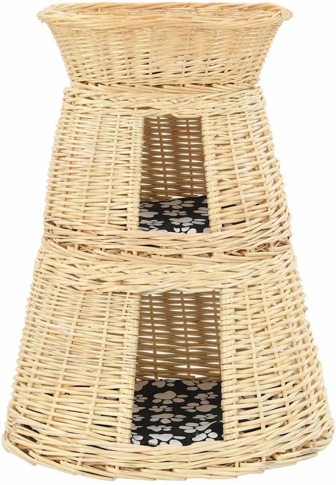 Krepšių katėms rinkinys, 3 dalių, 47x34x60cm, gluosnis