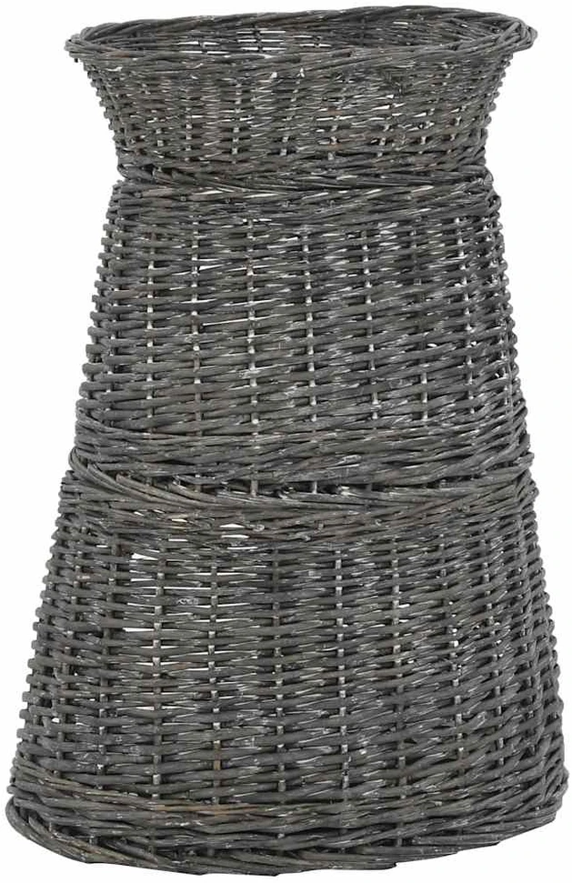 Krepšių katėms rinkinys, 3 dalių, pilkas, 47x34x60cm, gluosnis