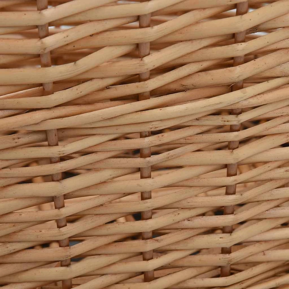 Krepšys malkoms su rankenomis, natūralus, 56x40x28cm, gluosnis