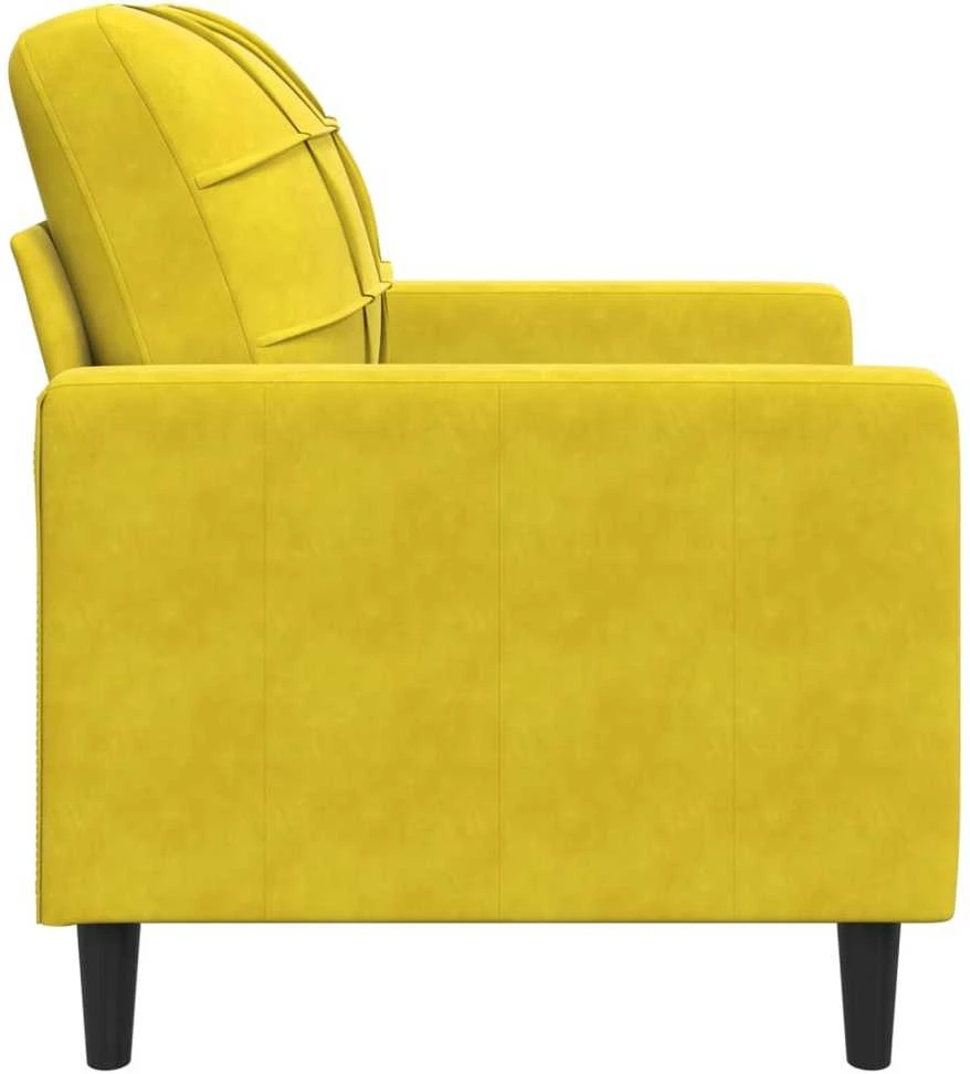 Sofa Krėslas, geltonos spalvos, 60cm, aksomas