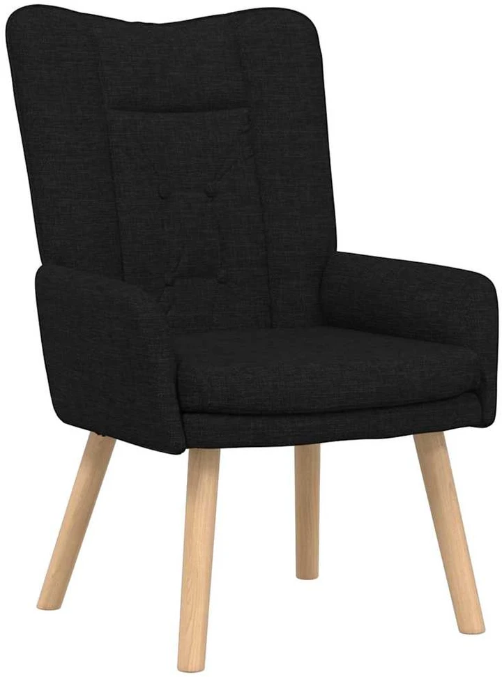 Fotelis krėslas Juoda 63 x 67 x 94 cm Audinys ir fanera