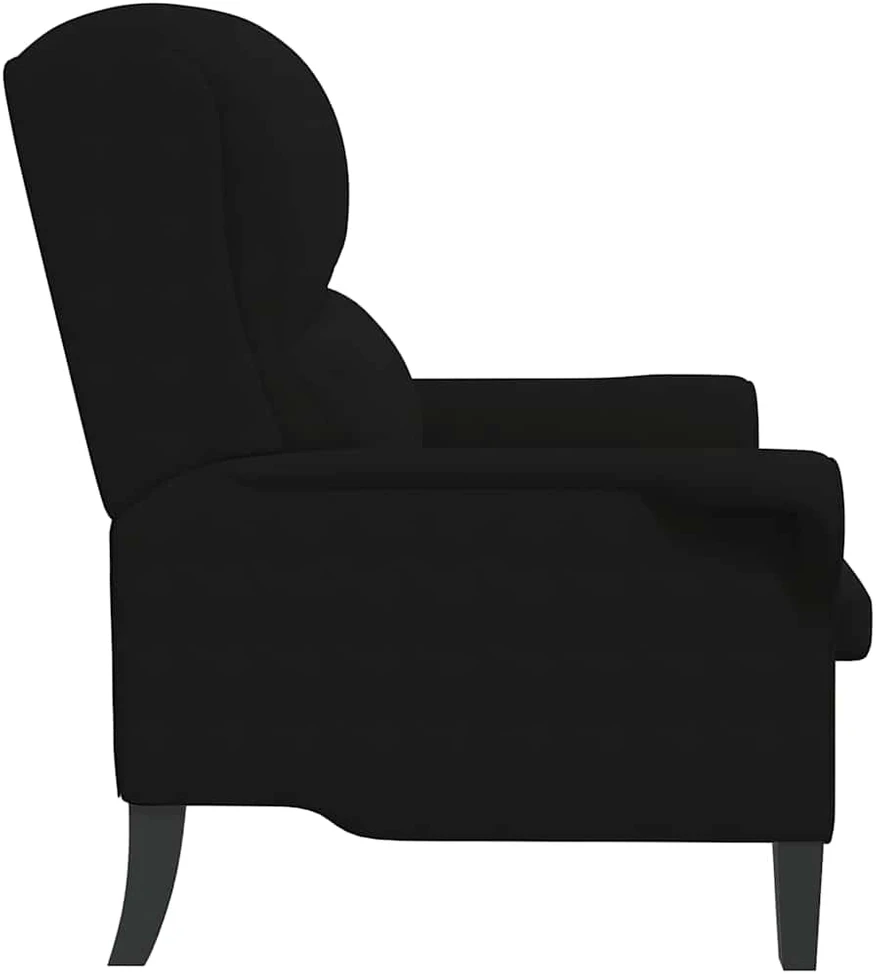 Fotelis krėslas Juoda 76 x 94 x 102 cm Mikropluoštas