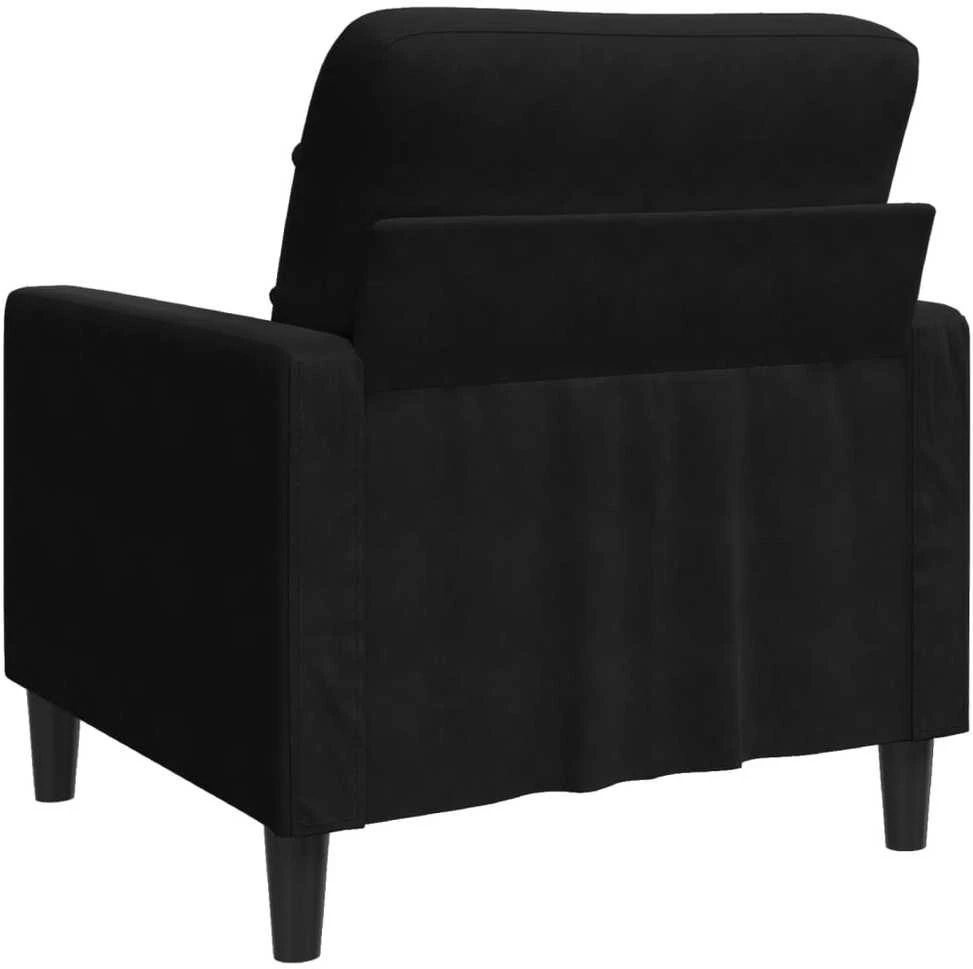 Sofa Krėslas, juodos spalvos, 60cm, aksomas