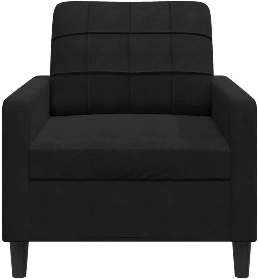 Sofa Krėslas, juodos spalvos, 60cm, aksomas