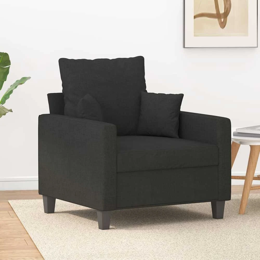 Sofa Krėslas, juodos spalvos, 60cm, audinys