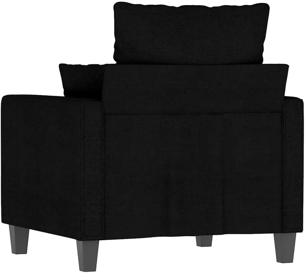 Sofa Krėslas, juodos spalvos, 60cm, audinys