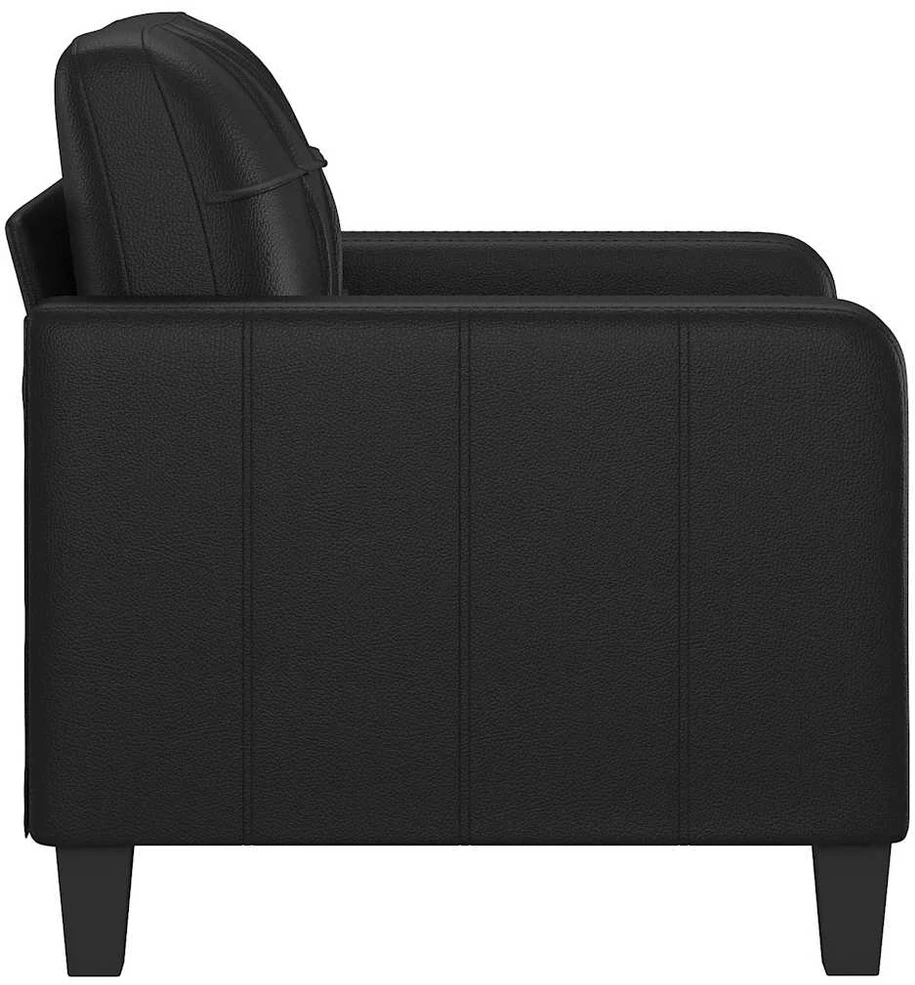 Sofa Krėslas, juodos spalvos, 60cm, dirbtinė oda