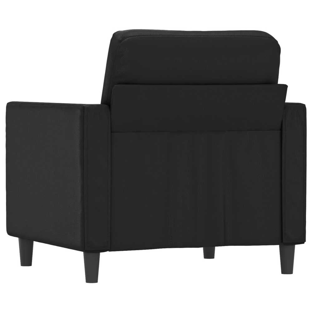 Sofa Krėslas, juodos spalvos, 60cm, dirbtinė oda
