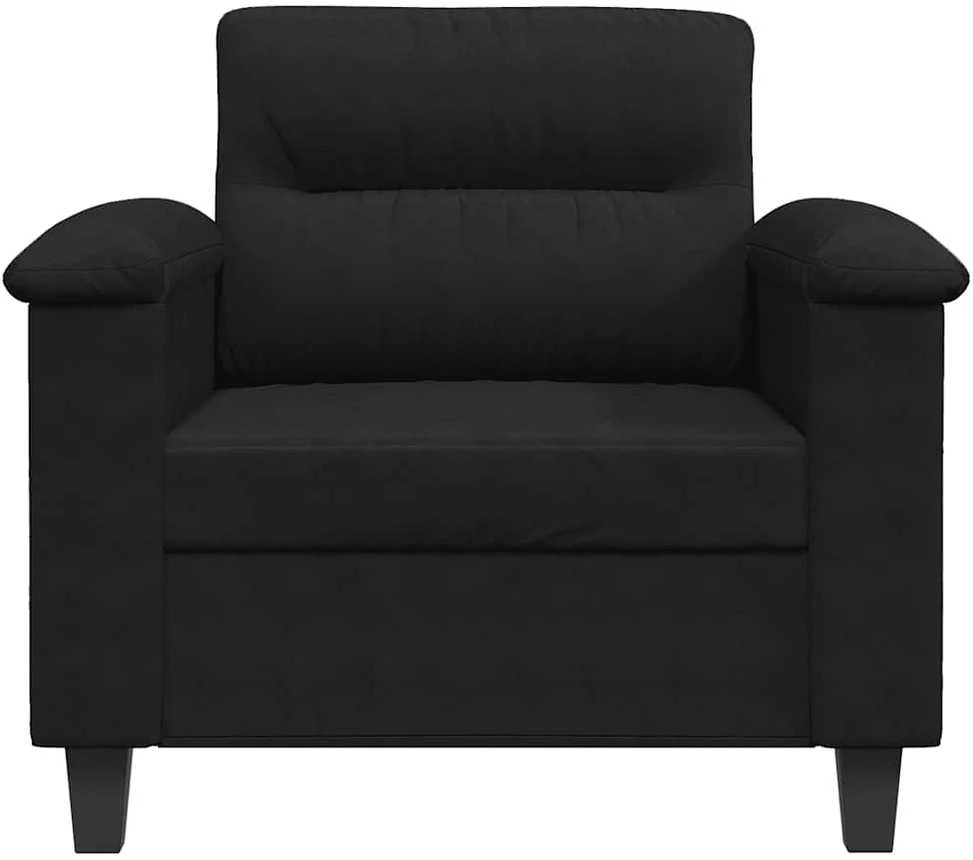 Sofa Krėslas, juodos spalvos, 60cm, mikropluošto audinys