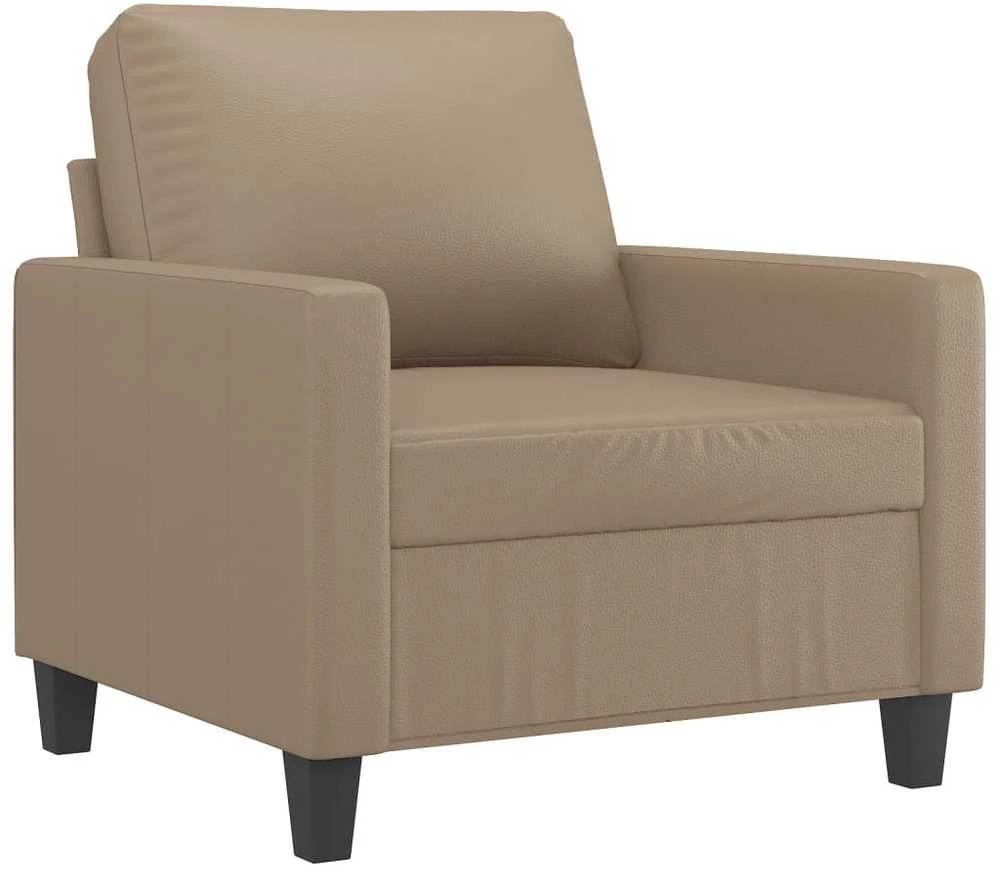 Sofa Krėslas, kapučino spalvos, 60cm, dirbtinė oda