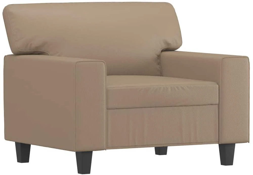 Fotelis Krėslas, kapučino spalvos, 60cm, dirbtinė oda