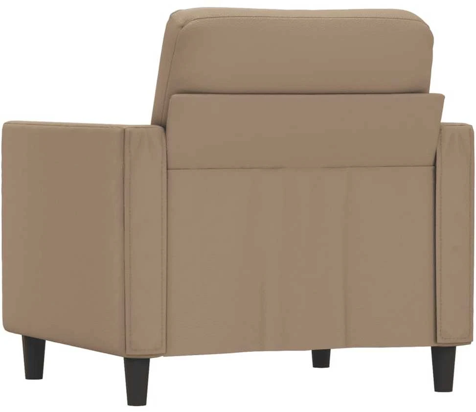 Sofa Krėslas, kapučino spalvos, 60cm, dirbtinė oda
