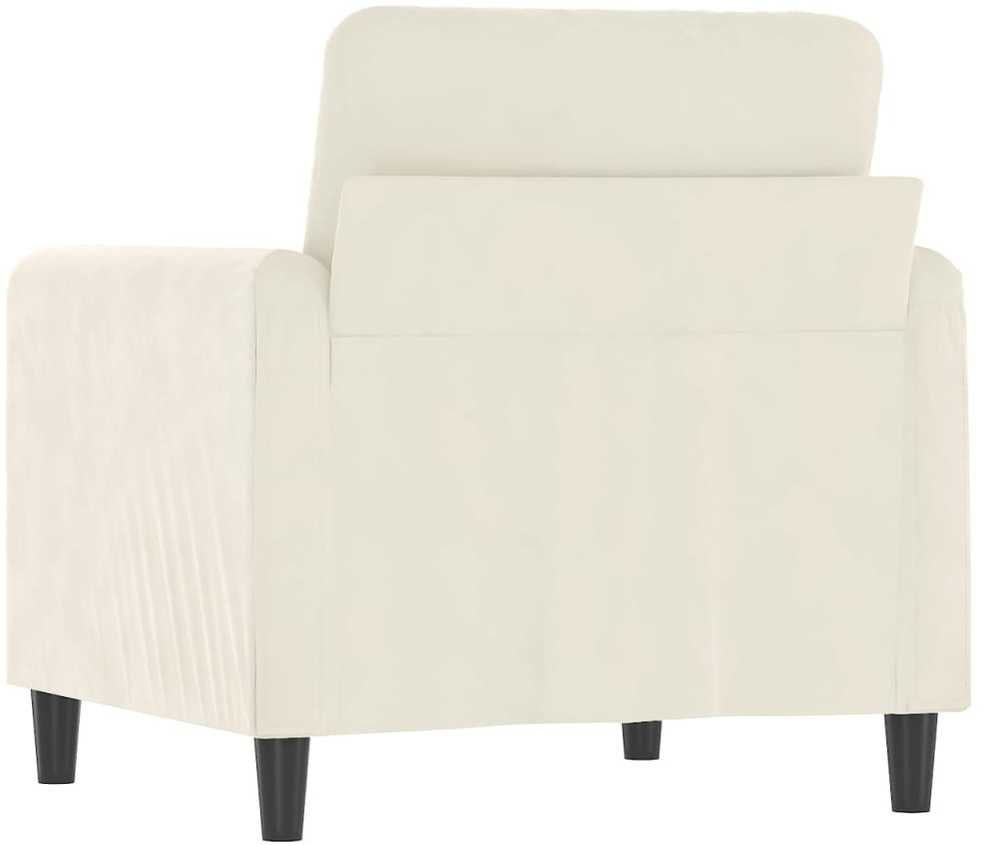 Sofa Krėslas, kreminės spalvos, 60cm, aksomas