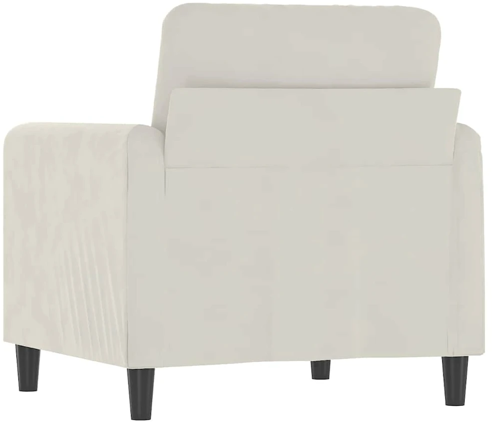 Sofa Krėslas, kreminės spalvos, 60cm, aksomas