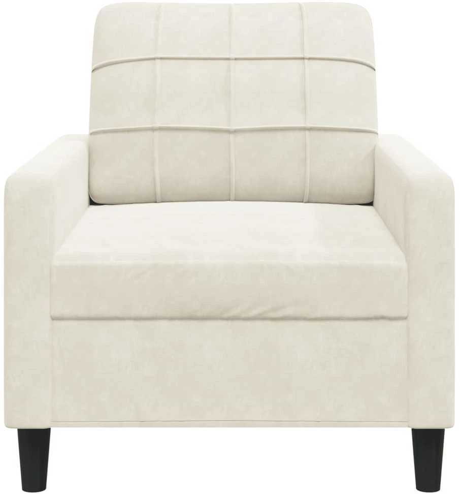 Sofa Krėslas, kreminės spalvos, 60cm, aksomas