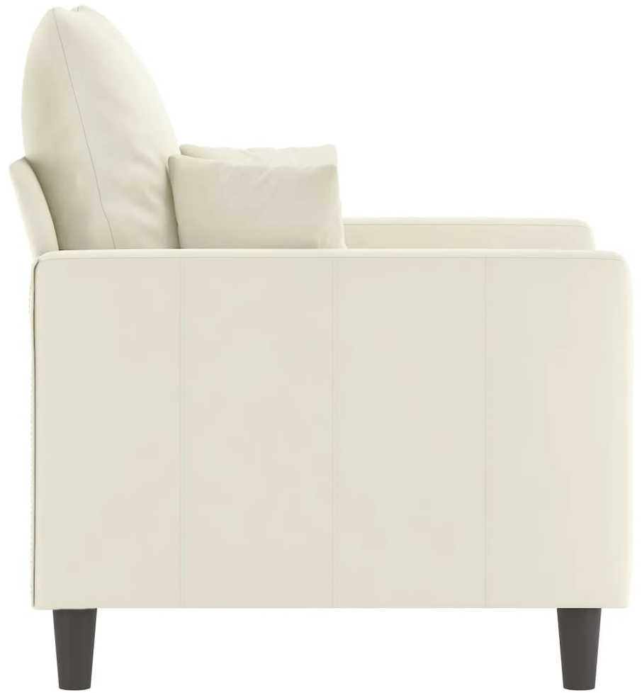 Sofa Krėslas, kreminės spalvos, 60cm, aksomas