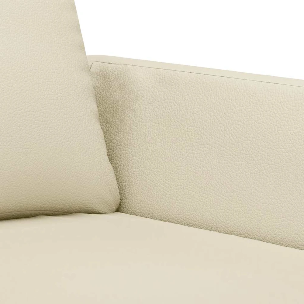 Sofa Krėslas, kreminės spalvos, 60cm, dirbtinė oda