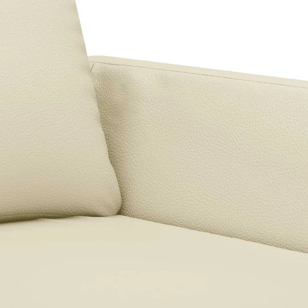 Sofa Krėslas, kreminės spalvos, 60cm, dirbtinė oda
