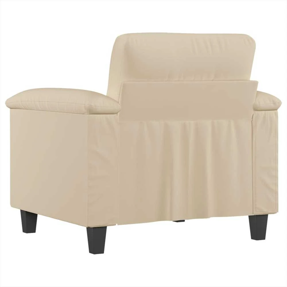 Sofa Krėslas, kreminės spalvos, 60cm, mikropluošto audinys