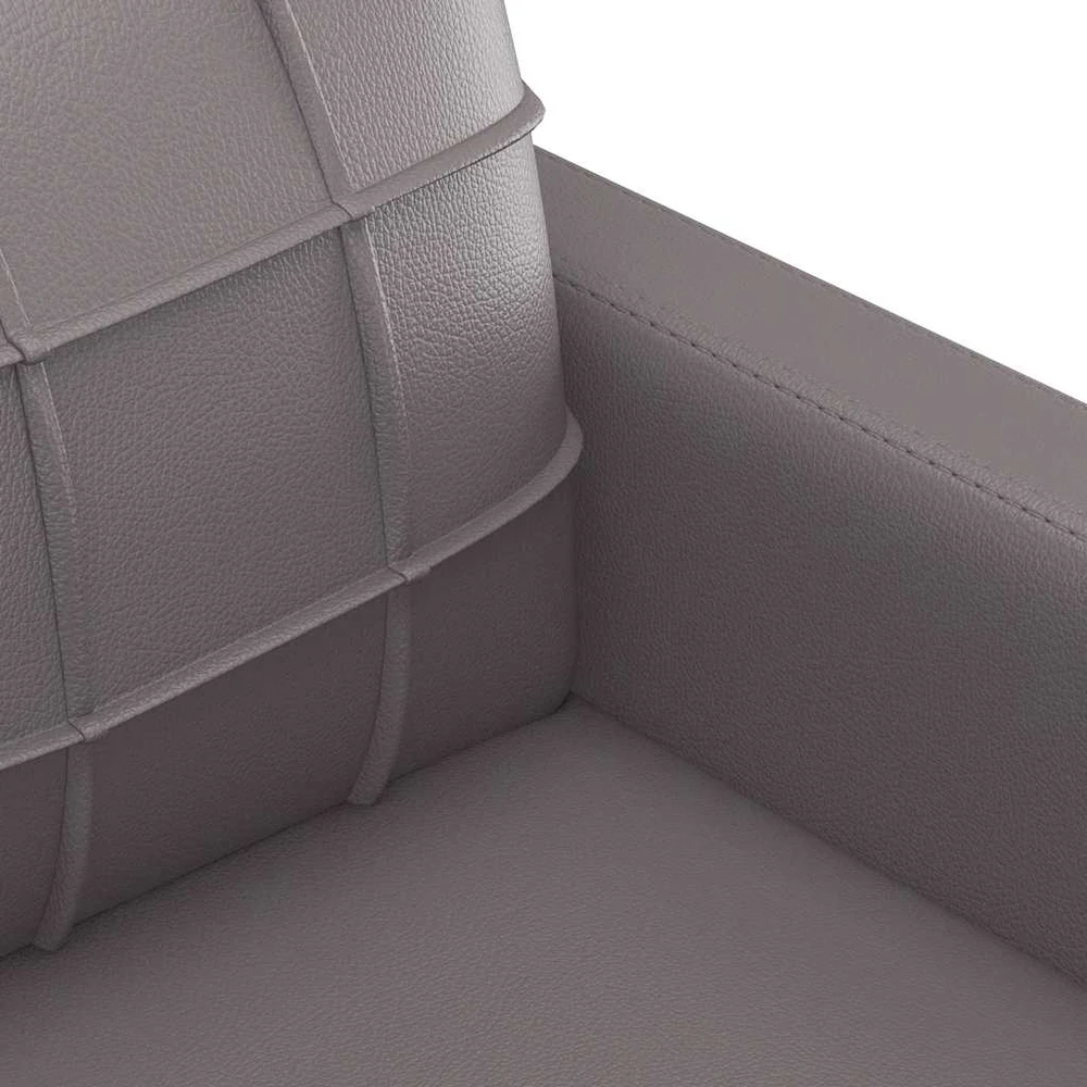 Sofa Krėslas, pilkos spalvos, 60cm, dirbtinė oda