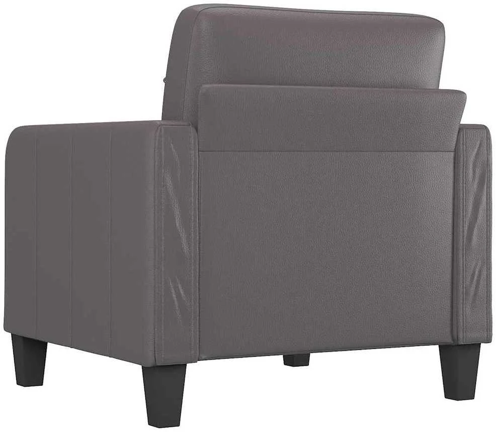 Sofa Krėslas, pilkos spalvos, 60cm, dirbtinė oda