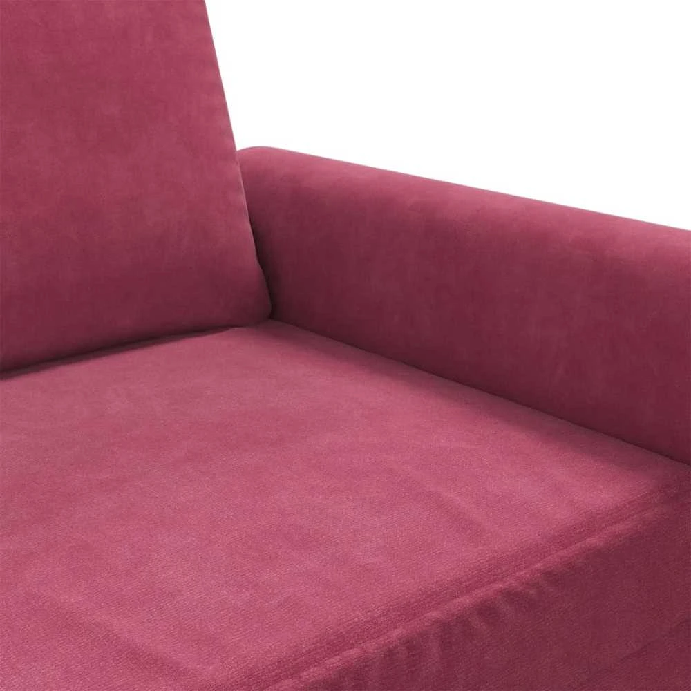 Sofa Krėslas, raudonojo vyno spalvos, 60cm, aksomas