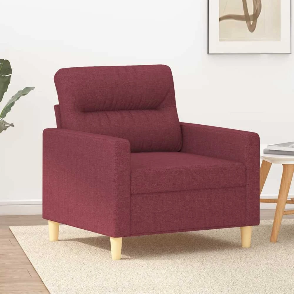 Sofa Krėslas, raudonojo vyno spalvos, 60cm, audinys