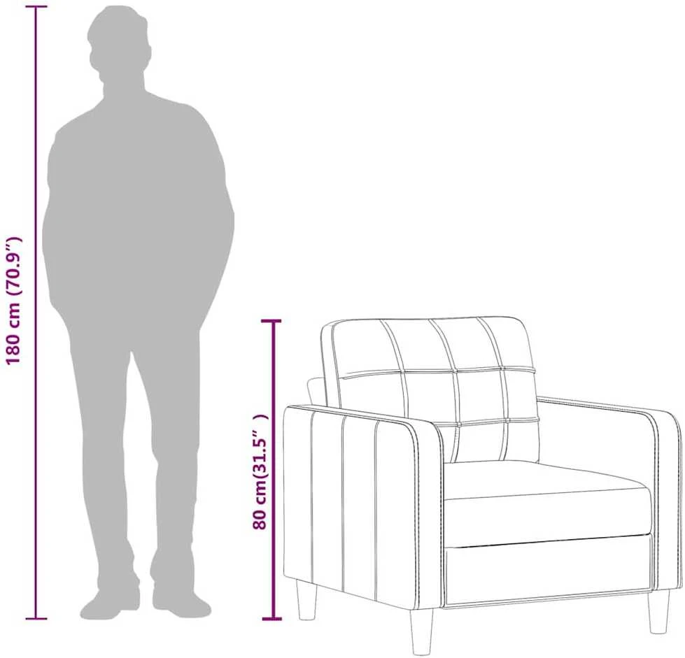 Sofa Krėslas, raudonojo vyno spalvos, 60cm, dirbtinė oda