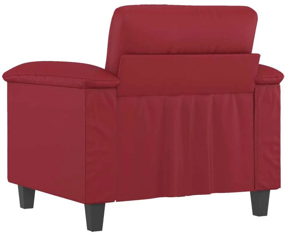 Fotelis Krėslas, raudonojo vyno spalvos, 60cm, dirbtinė oda