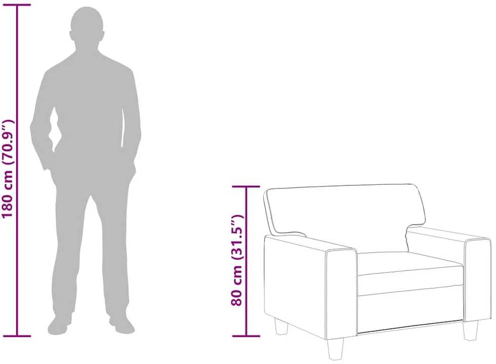Sofa Krėslas, raudonojo vyno spalvos, 60cm, dirbtinė oda