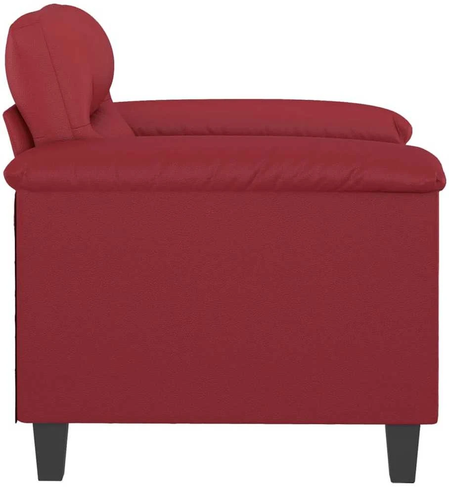 Fotelis Krėslas, raudonojo vyno spalvos, 60cm, dirbtinė oda