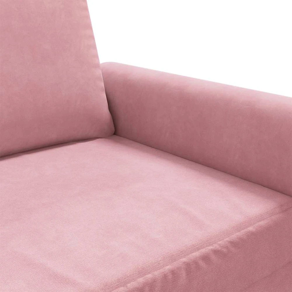 Sofa Krėslas, rožinės spalvos, 60cm, aksomas