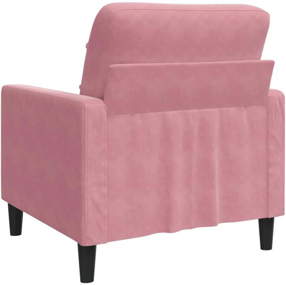 Sofa Krėslas, rožinės spalvos, 60cm, aksomas