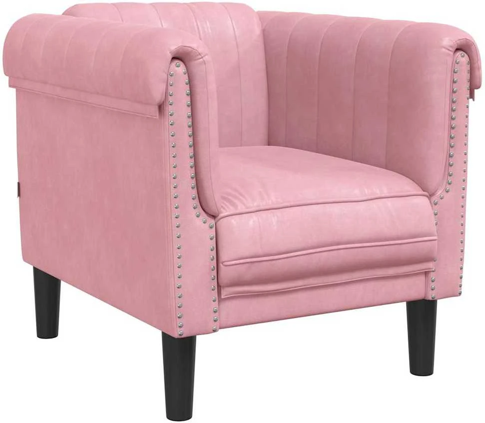 Sofa Krėslas, rožinės spalvos, aksomas