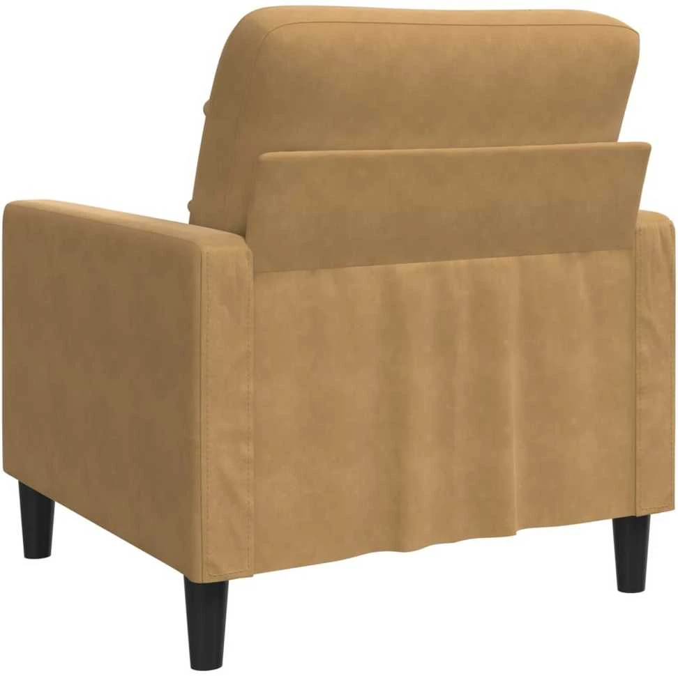 Sofa Krėslas, rudos spalvos, 60cm, aksomas