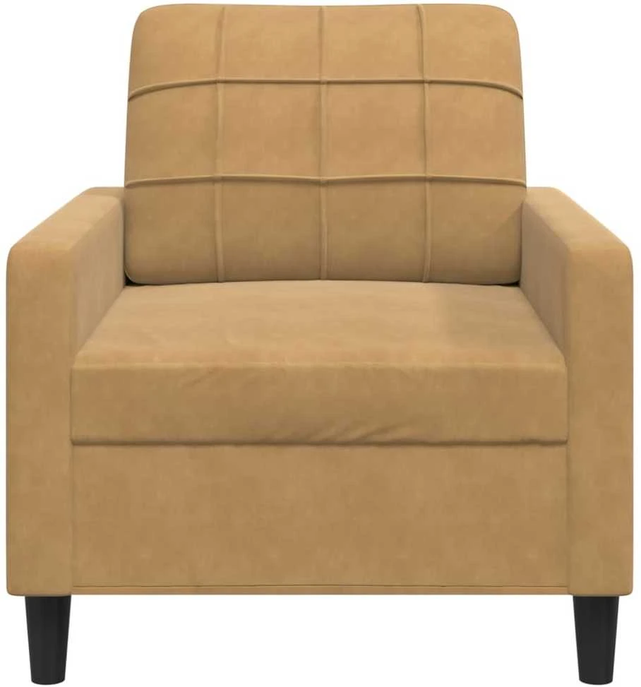 Sofa Krėslas, rudos spalvos, 60cm, aksomas