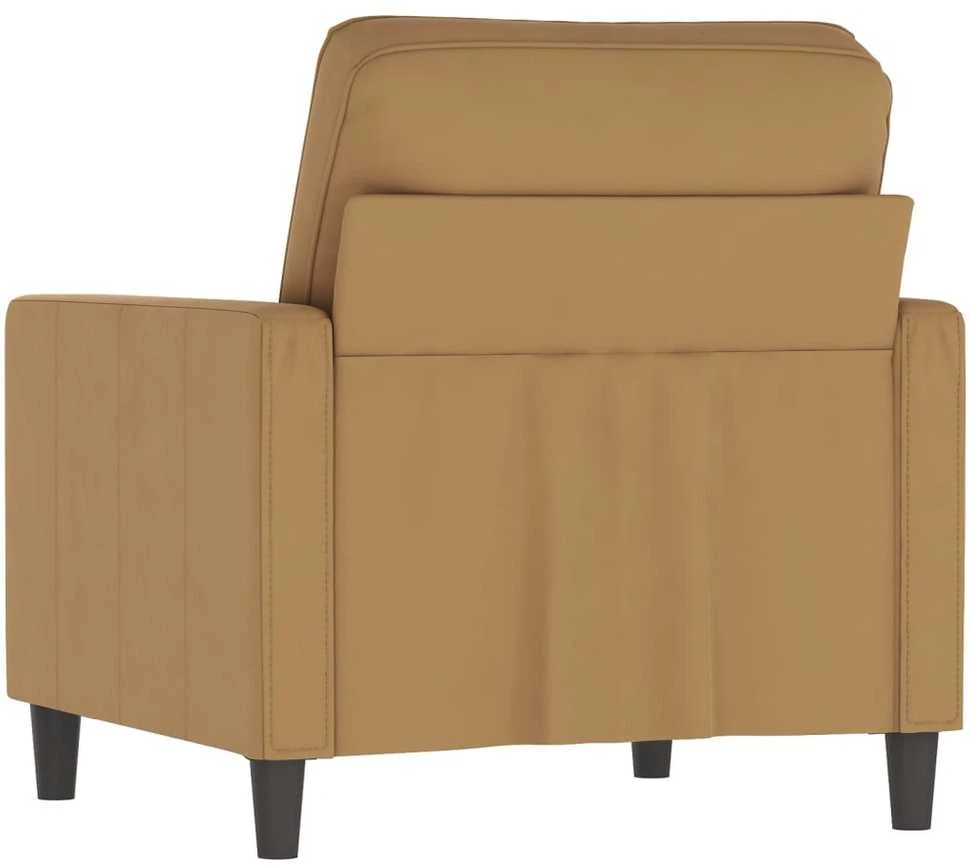 Sofa Krėslas, rudos spalvos, 60cm, aksomas