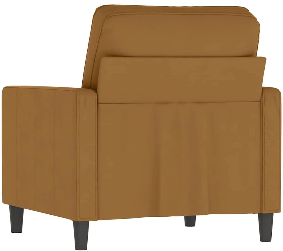Sofa Krėslas, rudos spalvos, 60cm, aksomas
