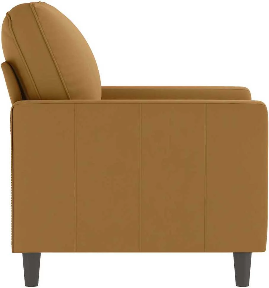 Sofa Krėslas, rudos spalvos, 60cm, aksomas