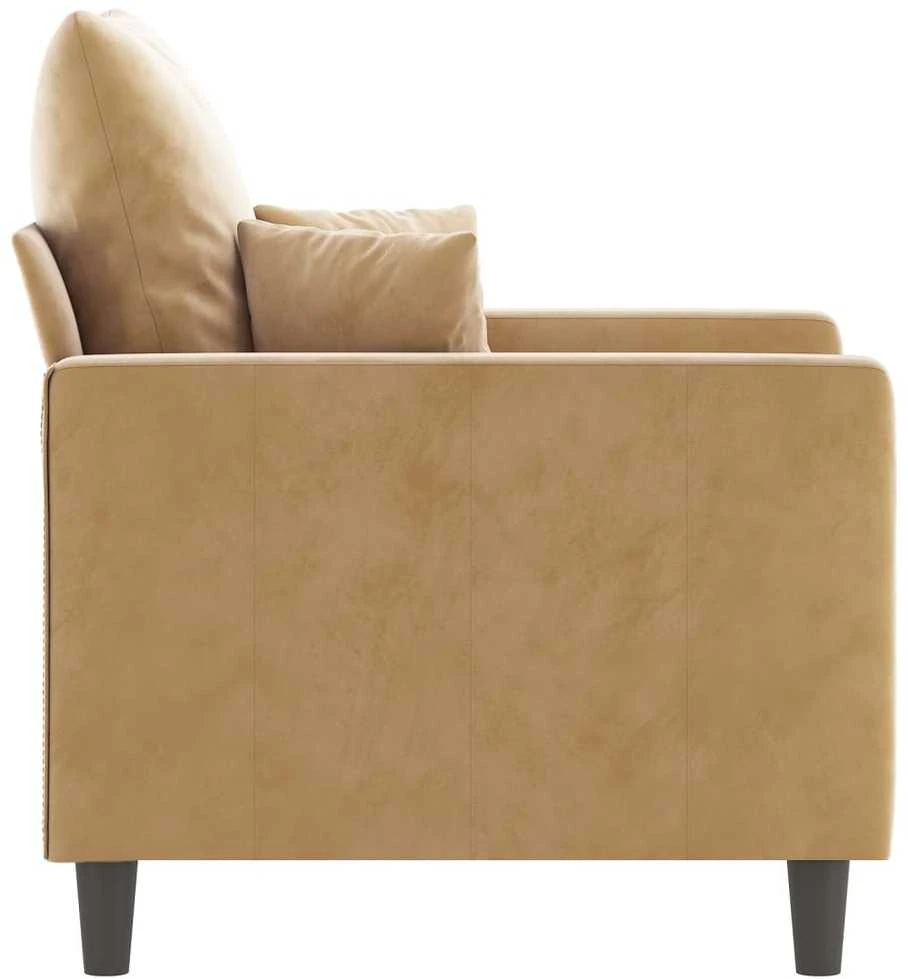 Sofa Krėslas, rudos spalvos, 60cm, aksomas