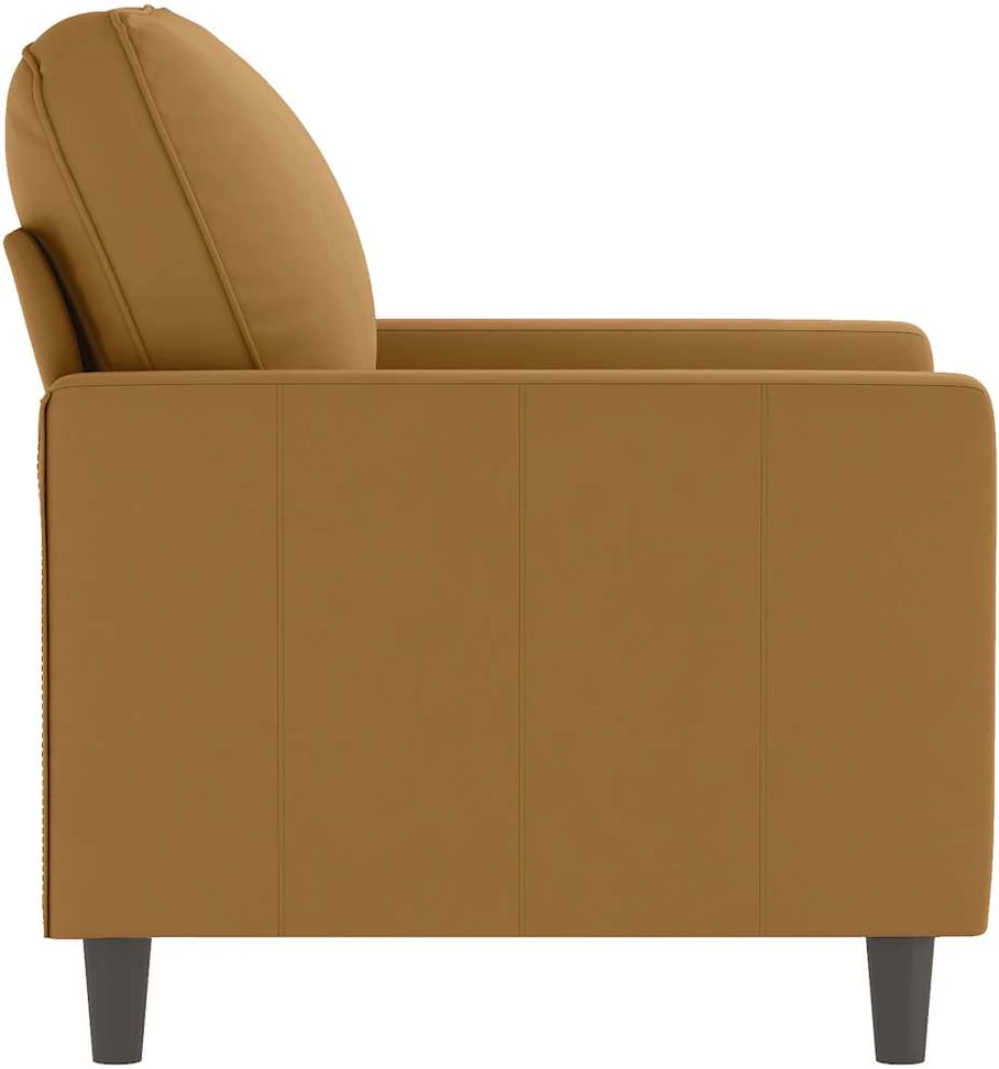 Sofa Krėslas, rudos spalvos, 60cm, aksomas