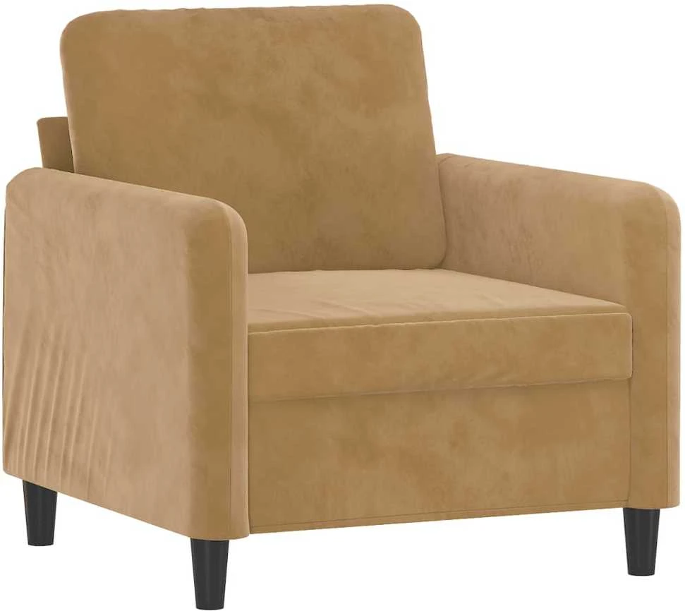 Sofa Krėslas, rudos spalvos, 60cm, aksomas