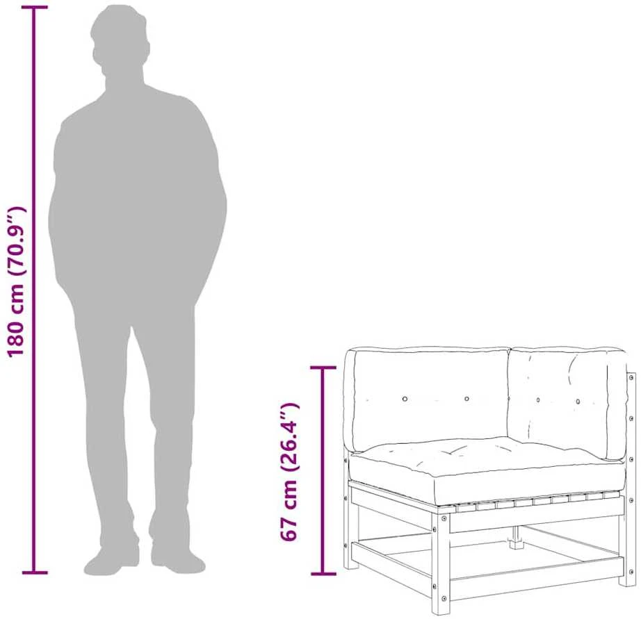 Sofa Krėslas, rudos spalvos, 60cm, audinys