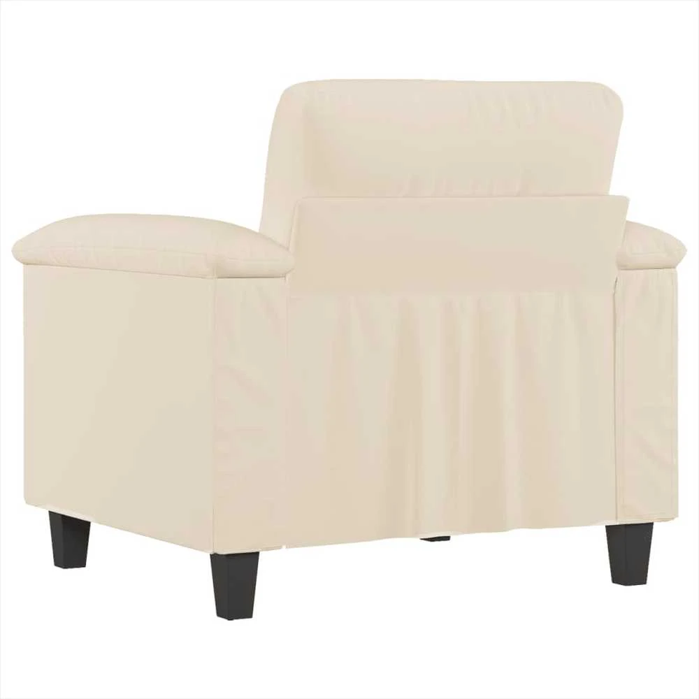 Sofa Krėslas, smėlio spalvos, 60cm, mikropluošto audinys